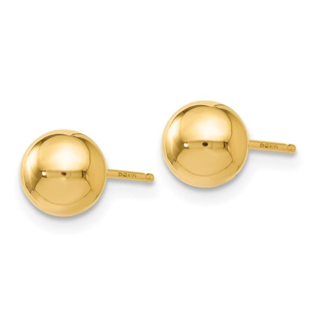 Classic 14K Yellow Gold 6MM Ball Stud Earrings