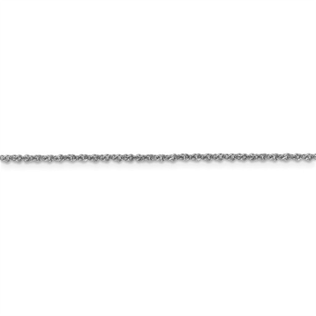 14K White Gold 1.6MM Sparkle Singapore Chain – 18" Lobster Clasp
