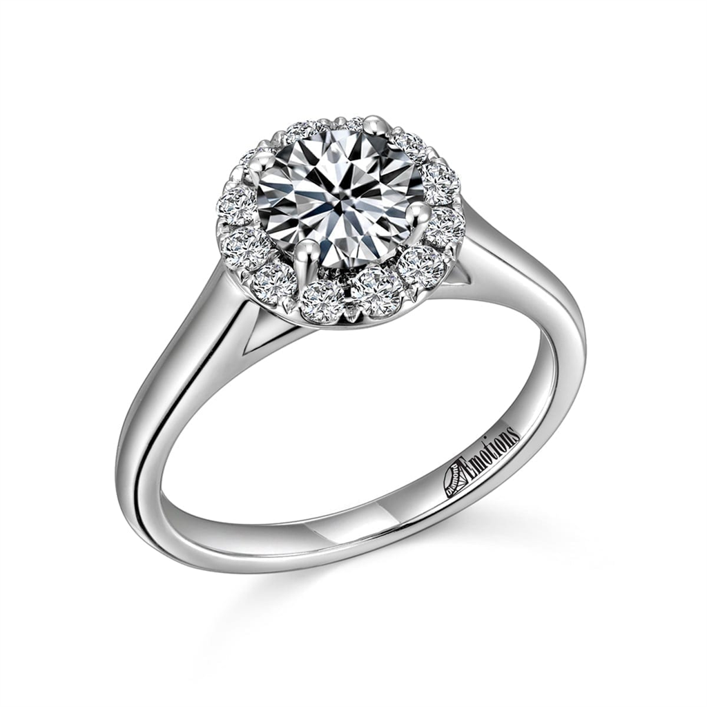 Elegant Solitaire Ring Semi-Mount with .42Cts Diamonds