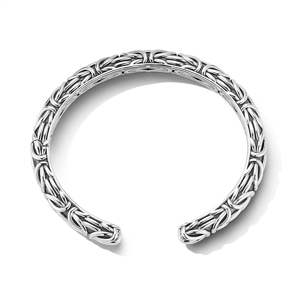 JAI Sterling Silver Byzantine Artisan Cuff Bangle, | Silver Bracelets