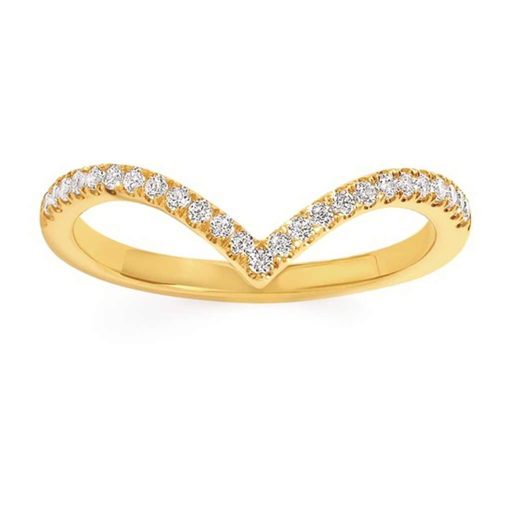 Forever Elegant® 1/6 Ctw. Diamond Wedding Band in 14K Gold