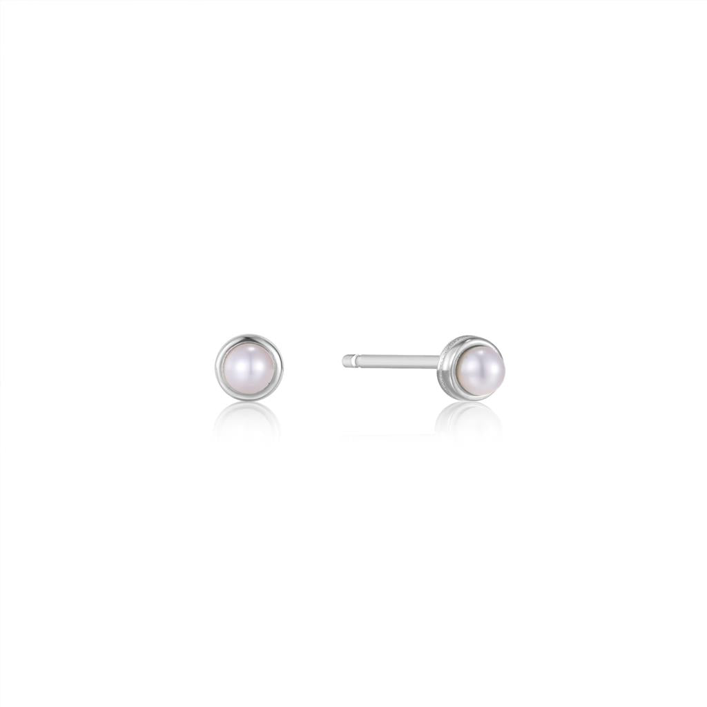 Elegant Ania Haie Pearl Cabochon Stud Earrings