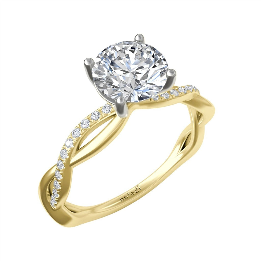 Delicate Twist Engagement Ring Semi-Mount