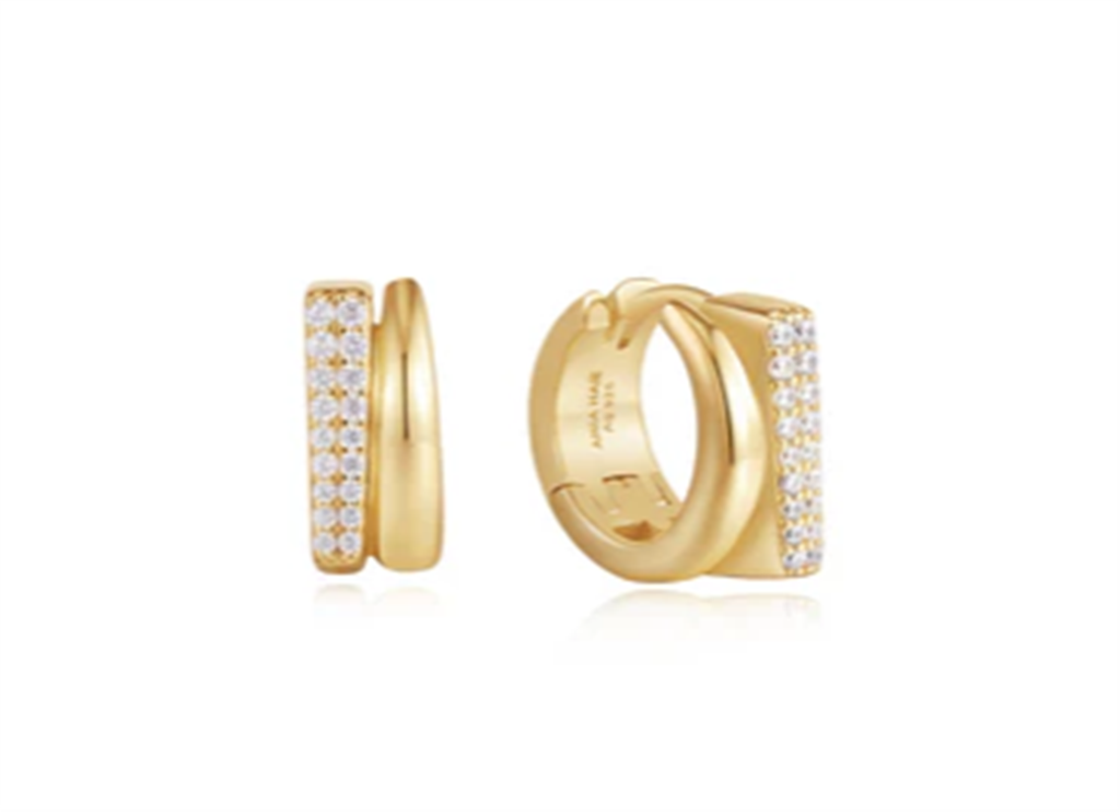 Ania Haie YGP Pavé Double Hoop Earrings – Sophisticated Sparkle