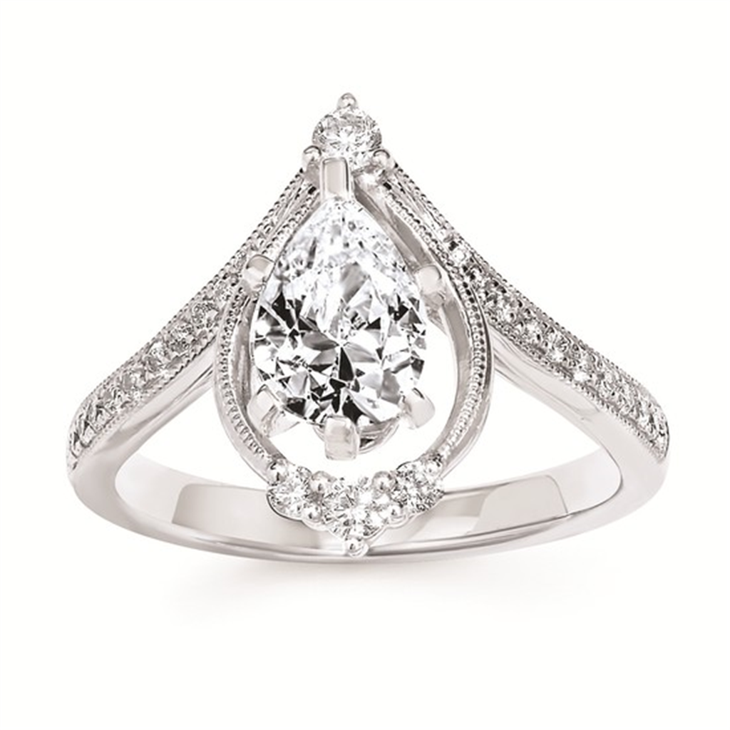Forever Elegant® 1/4 Ctw. Diamond Semi Mount in 14K Gold