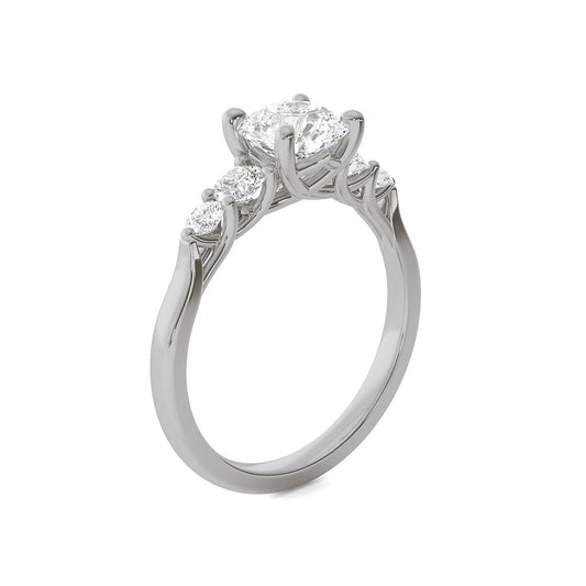14K White Gold Susan Semi-Mount Engagement Ring – Trellis Design