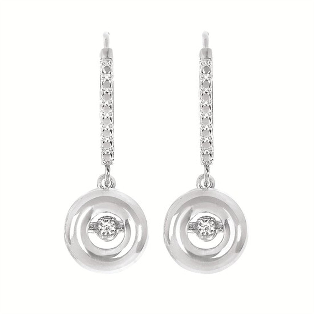 SS .02CTW Shimmering Diamond Circle Earrings