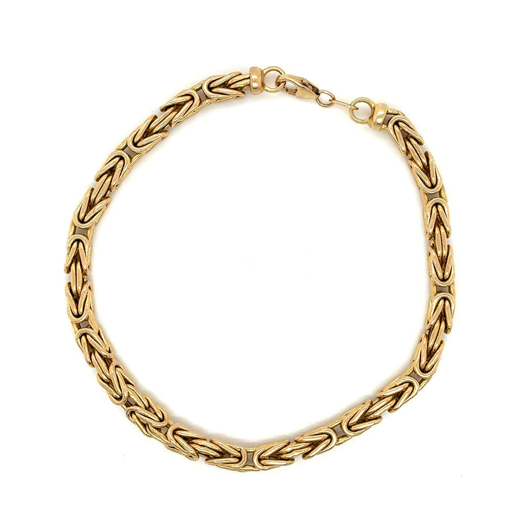 14K Yellow Gold Byzantine Link Bracelet – 8.25"