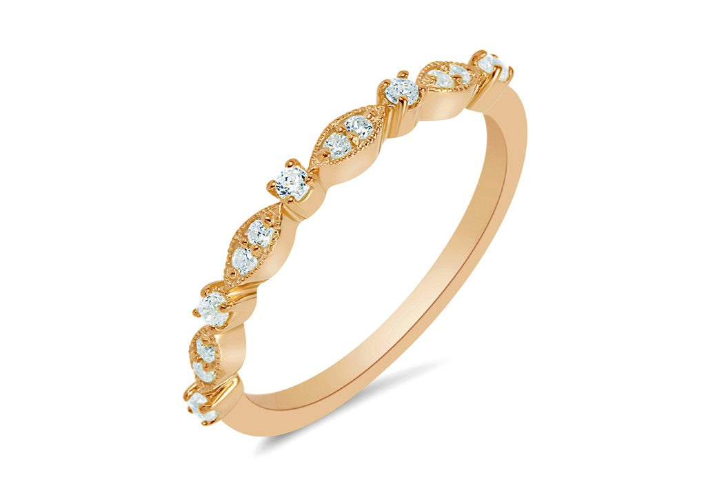 RINGS-13 RD 0.16Ct-14K Rose 2.