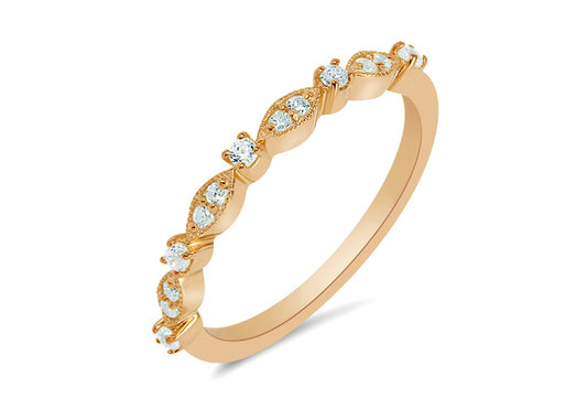 RINGS-13 RD 0.16Ct-14K Rose 2.