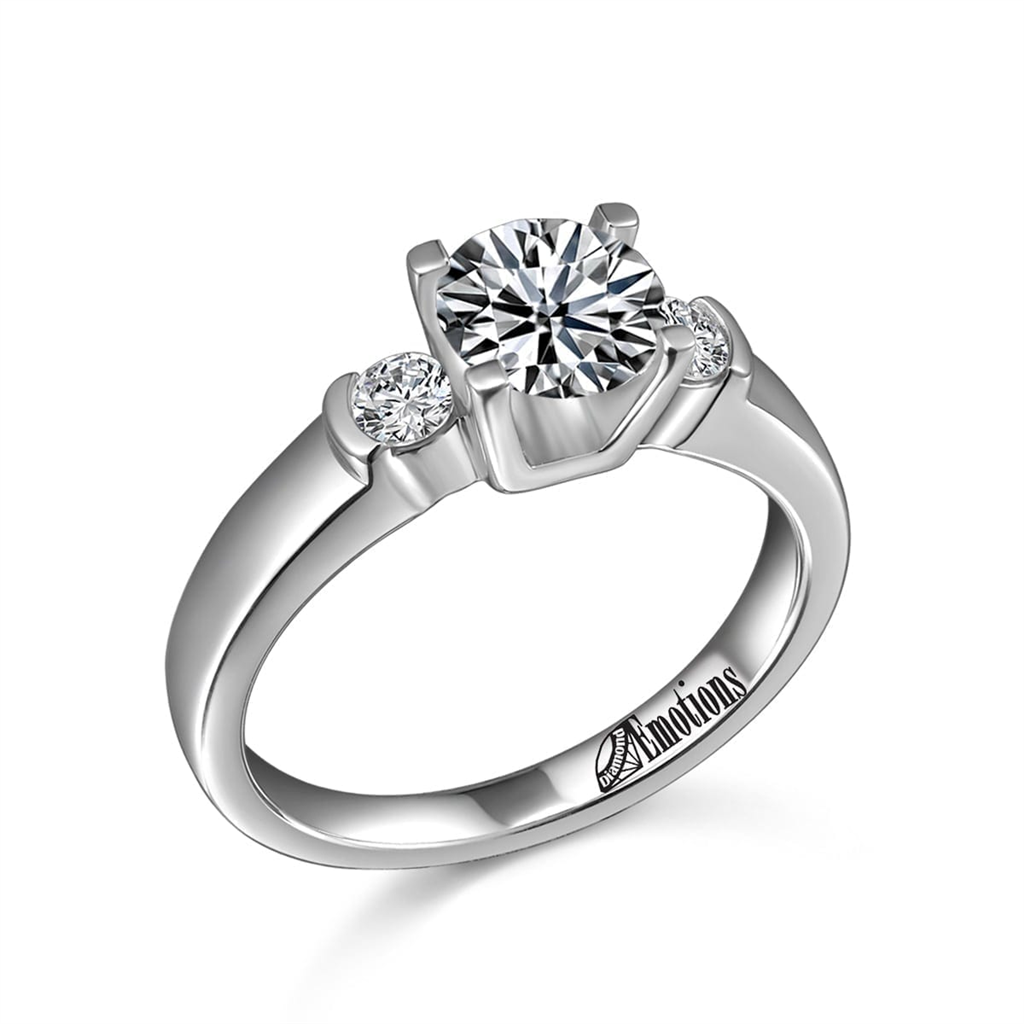Channel Set Round Diamond Engagement Ring Semi-Mount