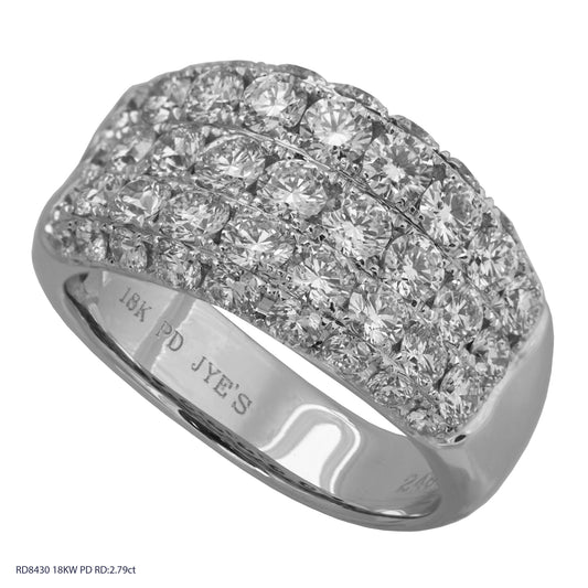 Platinum Diamond Fashion Ring, 2.95ctw