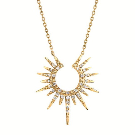 .06 Ctw. Sunshine Collection Diamond Necklace in 10K Gold