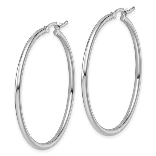 Classic 14K White Gold Hinged Hoop Earrings  Parker Jewelers Carlisle, PA