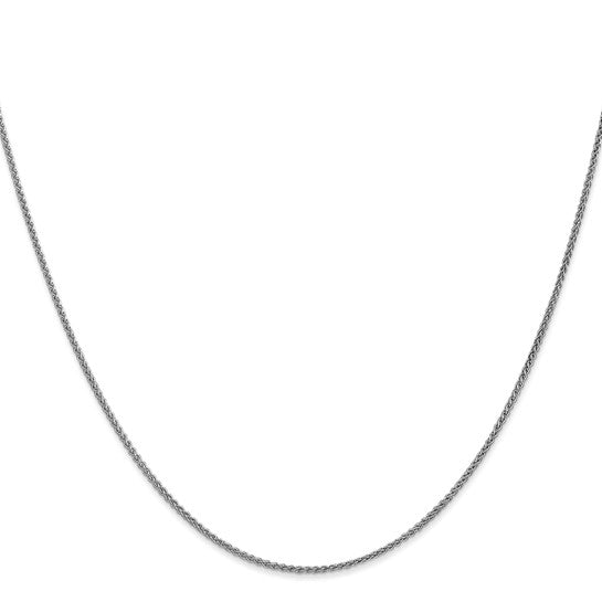 14K White Gold 1.25MM Spiga Chain – 18"