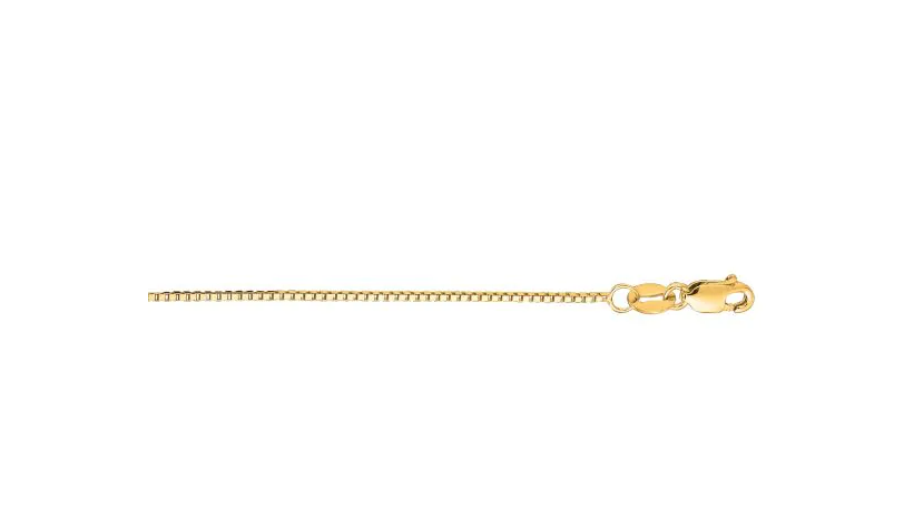 14KYG 18" .75MM Classic Box Chain with Lobster Clasp