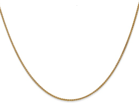 Elegant 14K Yellow Gold Spiga Wheat Chain