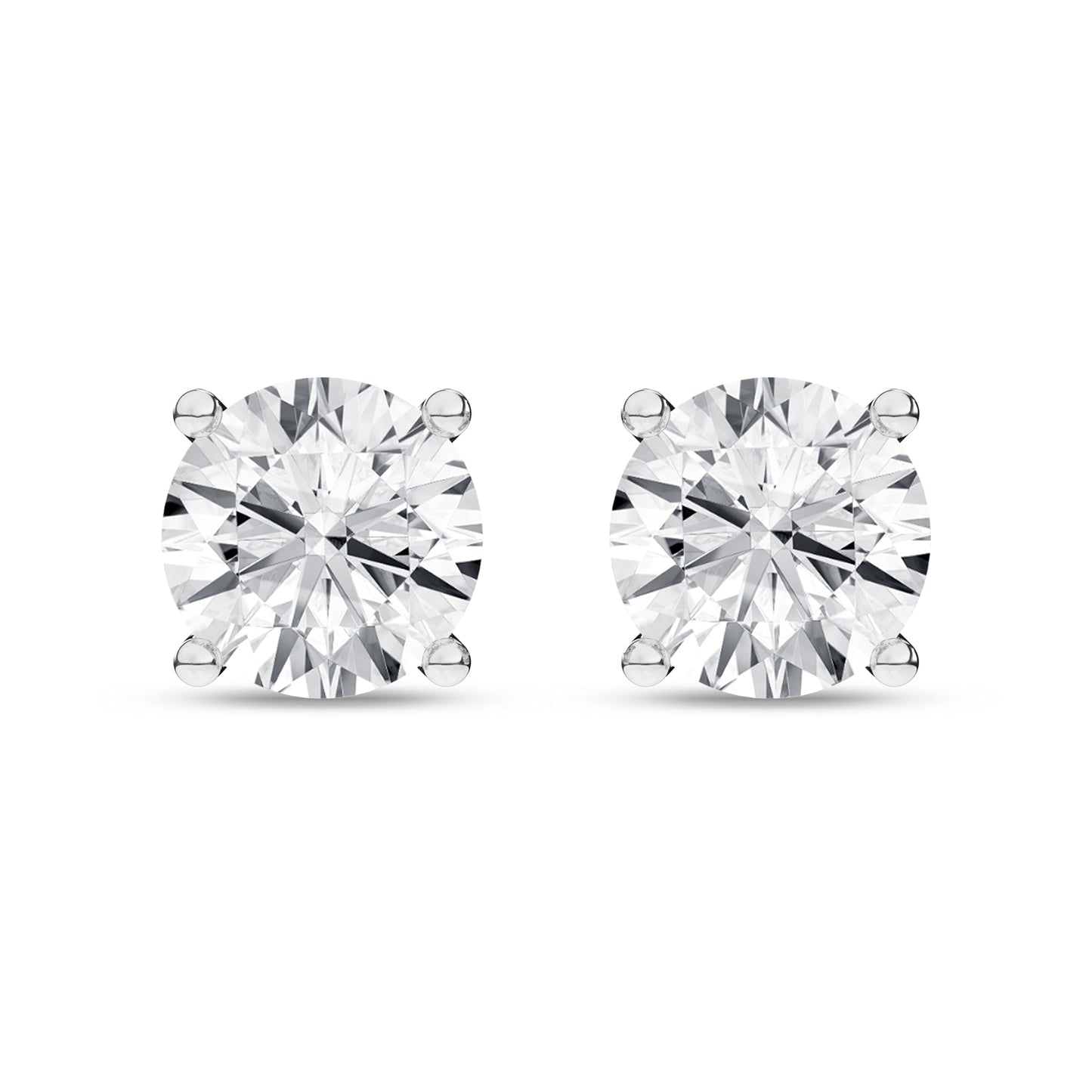 LGD 1.50CTW 14K White Gold 4-Prong Diamond Stud Earrings