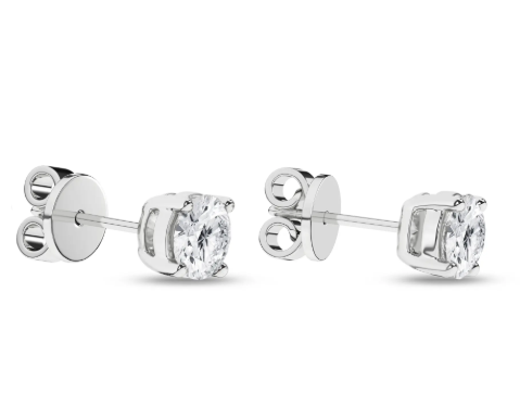 14K White Gold 1CTW Lab-Grown Diamond Stud Earrings – E-F VS
