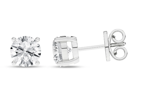 14K White Gold 1.50CTW Lab-Grown Diamond Stud Earrings – E-F VS