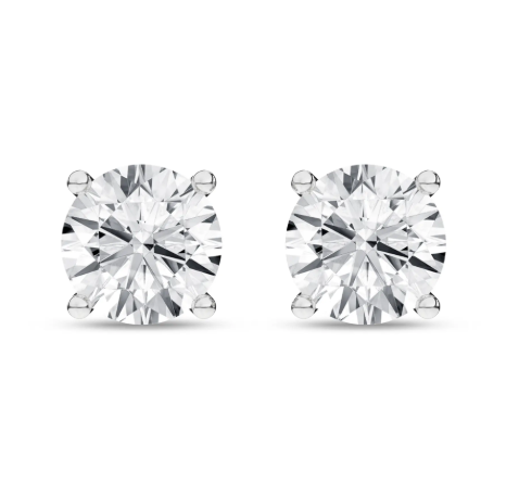 14K White Gold 1.50CTW Lab-Grown Diamond Stud Earrings – E-F VS