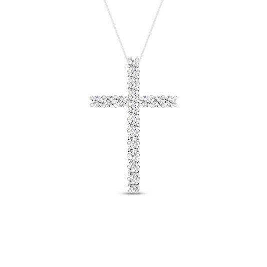 LGD .50CTW 14KWG Diamond Cross Pendant