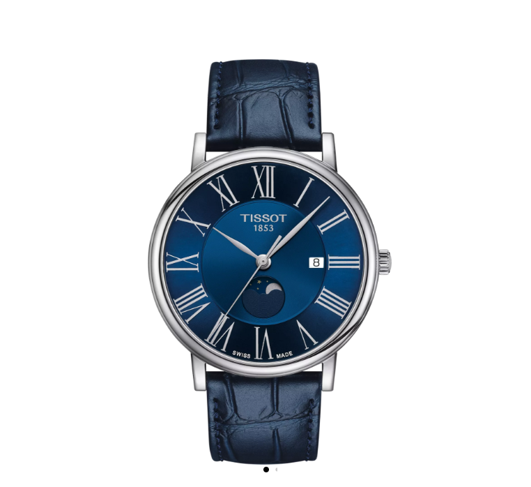 Tissot Carson Moonphase Blue Dial 40mm Quartz Watch