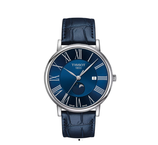 Tissot Carson Moonphase Blue Dial 40mm Quartz Watch