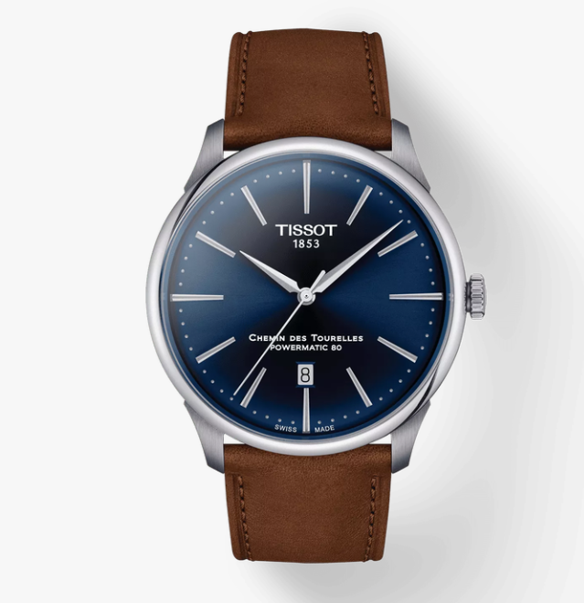 Tissot Chemin de Tourelles Powermatic 80 Blue Dial Watch
