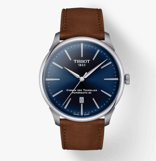 Tissot Chemin de Tourelles Powermatic 80 Blue Dial Watch