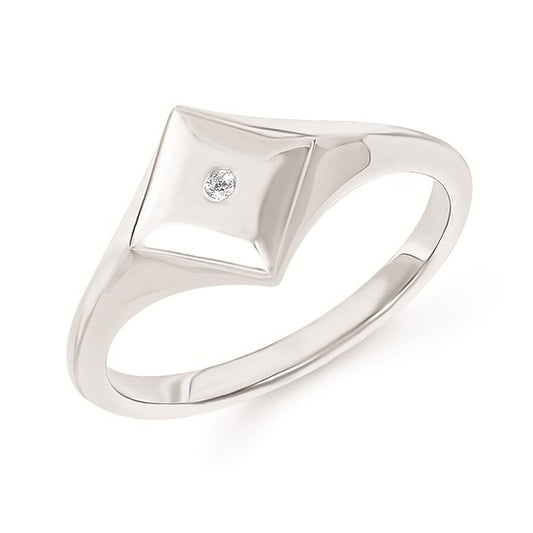 SS .01CTW Diamond Ring