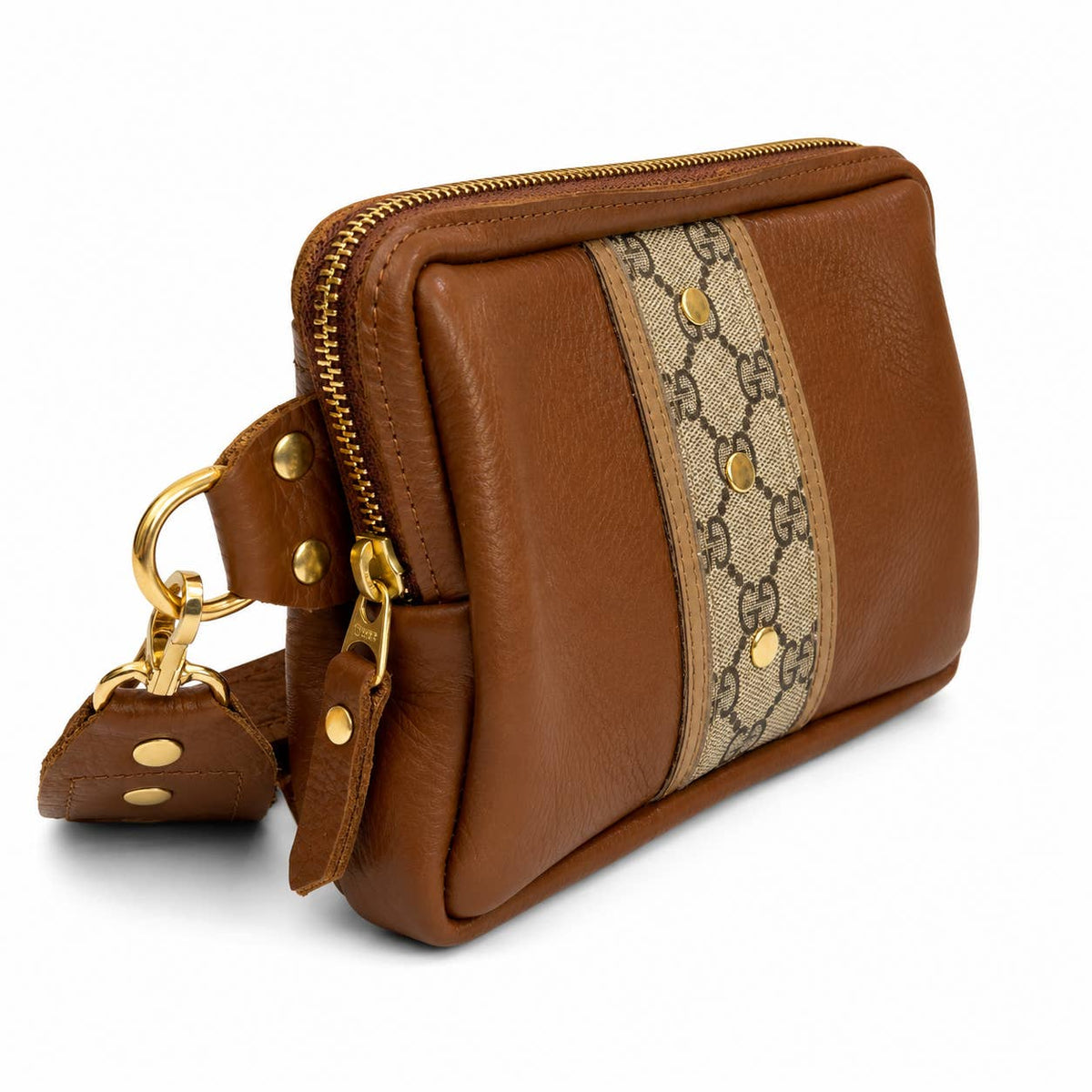 Bella Belt Bag with Interlock Logo – Upcycled Sienna