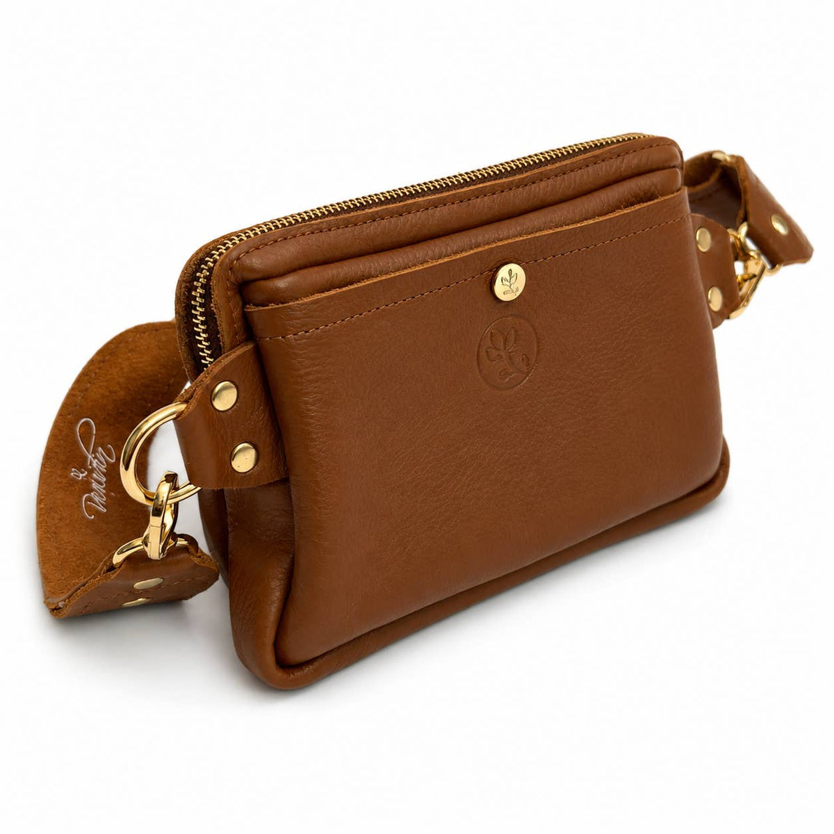 Bella Belt Bag with Interlock Logo – Upcycled Sienna