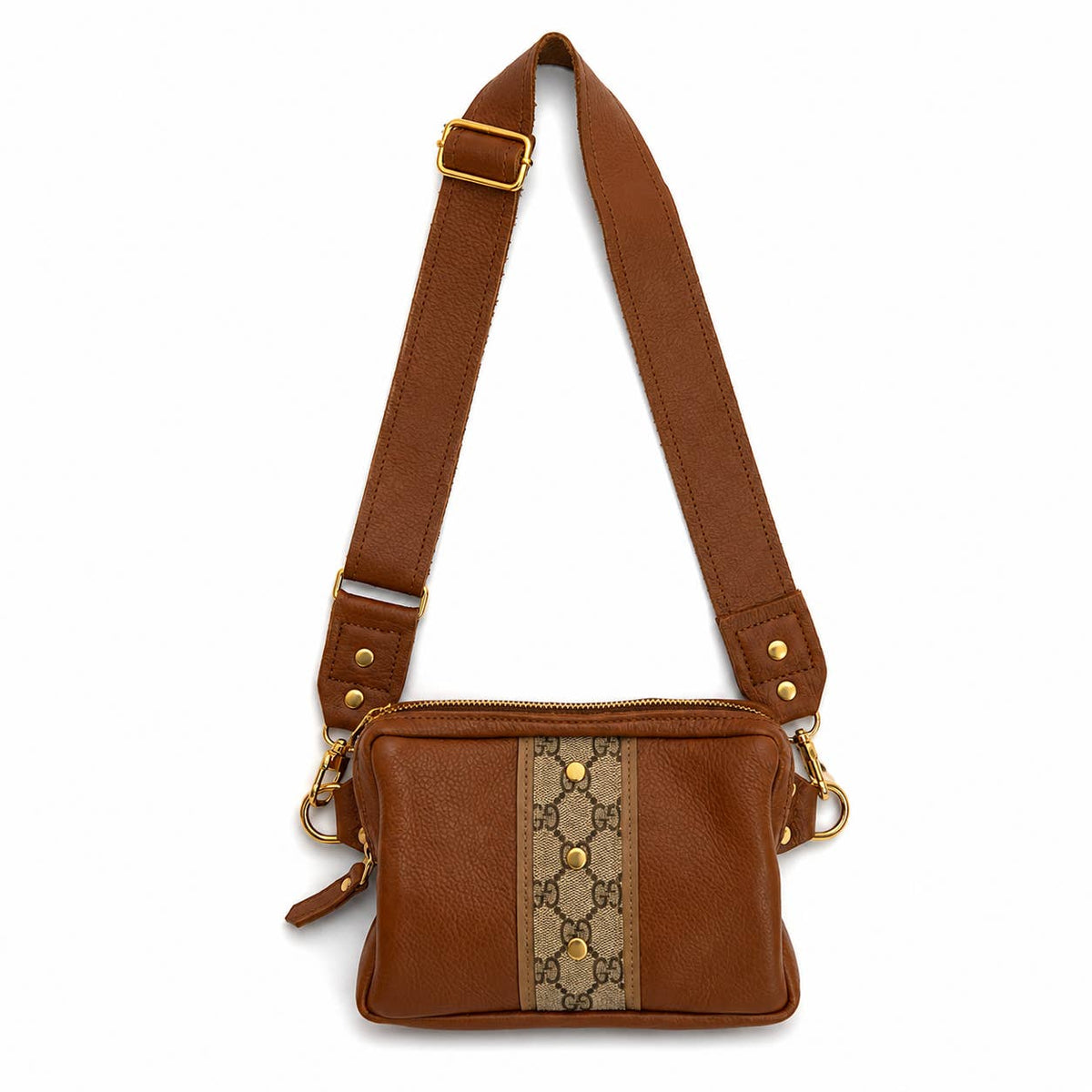 Bella Belt Bag with Interlock Logo – Upcycled Sienna