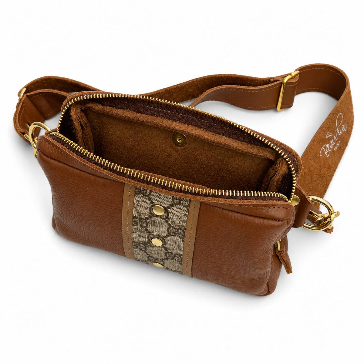 Bella Belt Bag with Interlock Logo – Upcycled Sienna