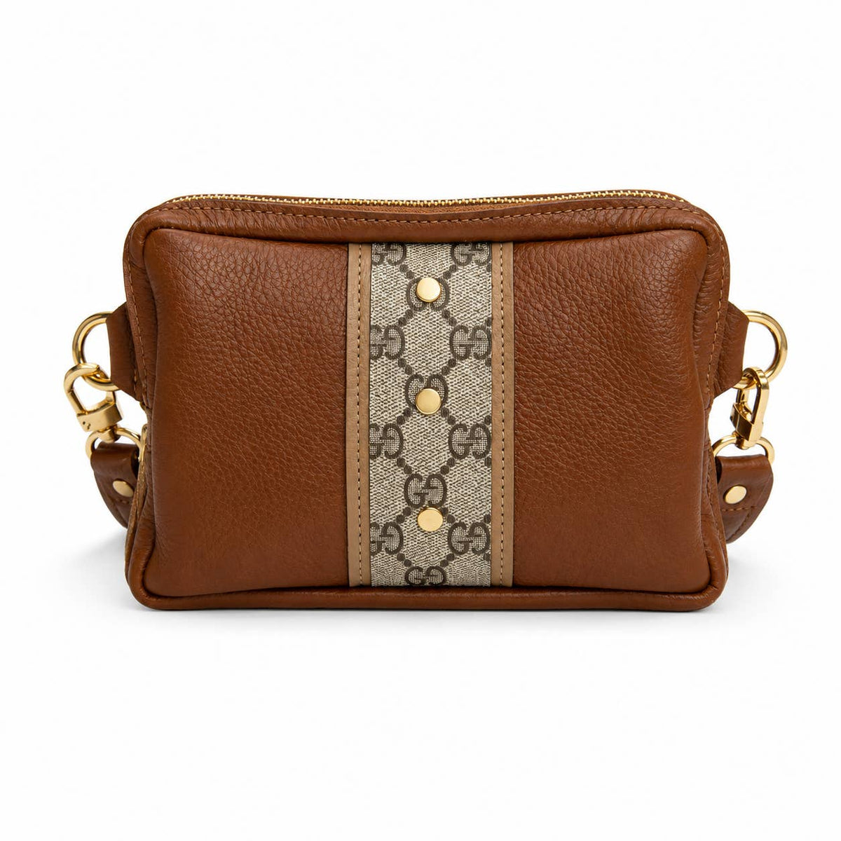 Bella Belt Bag with Interlock Logo – Upcycled Sienna