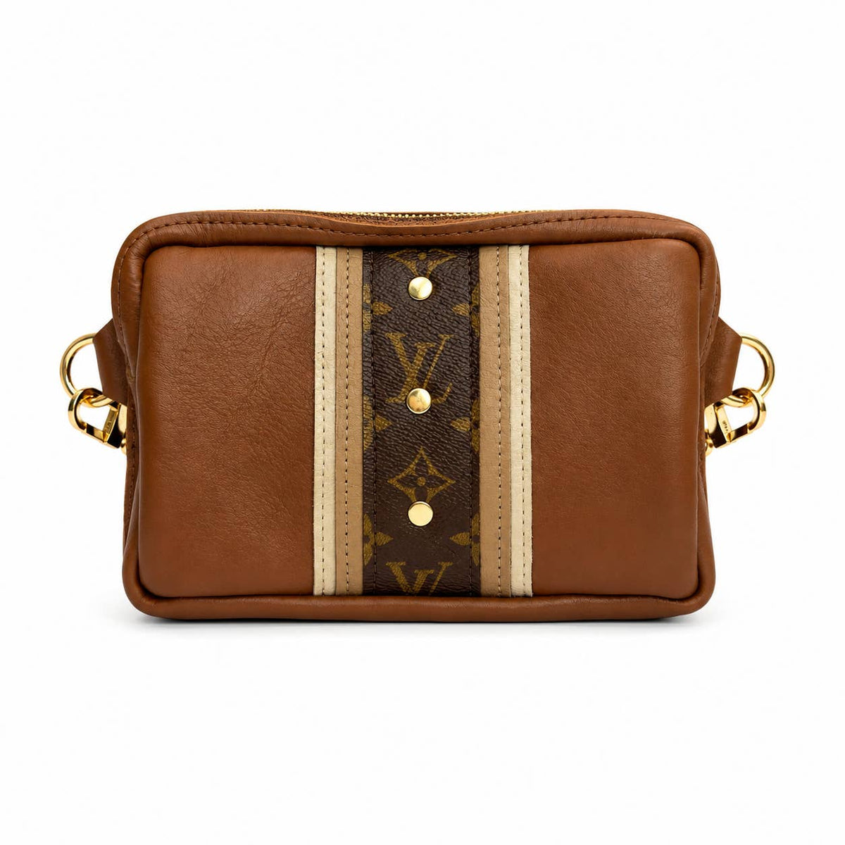 Bella Belt Bag with Monogram Logo – Upcycled Sienna