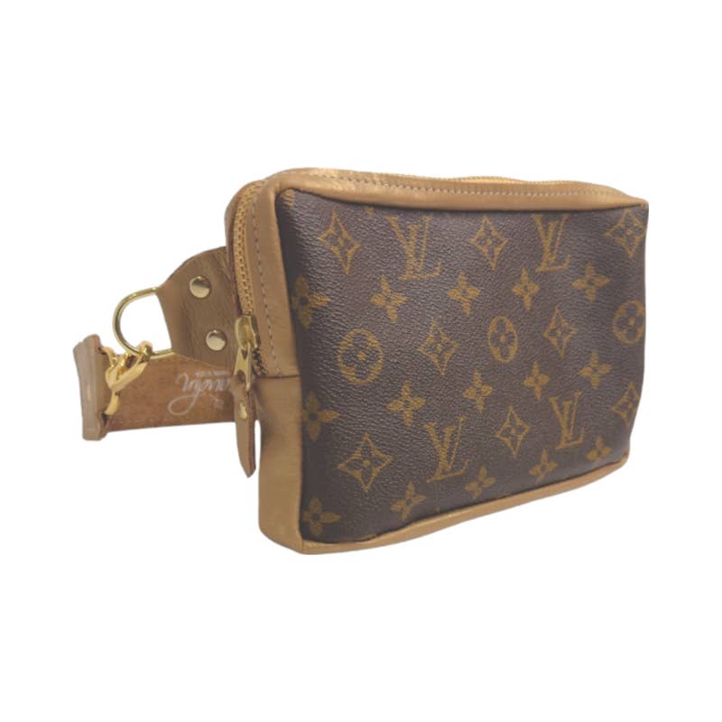 Bella Belt Bag with Full-Front Monogram – Upcycled Bronze