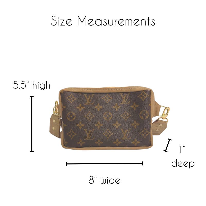 Bella Belt Bag with Full-Front Monogram – Upcycled Bronze