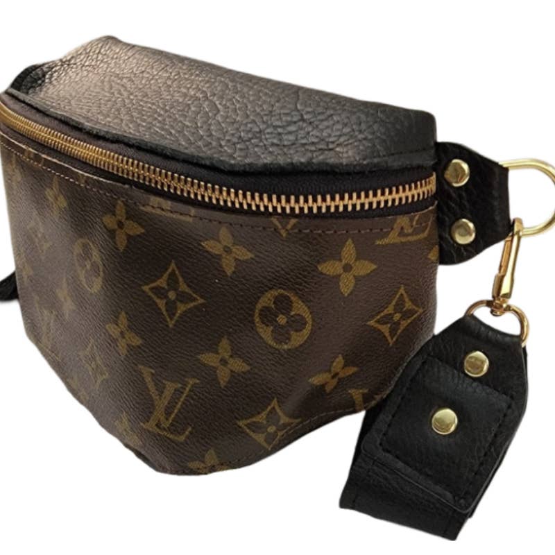 Britt Belt Bag Full-Front Monogram – Upcycled Black