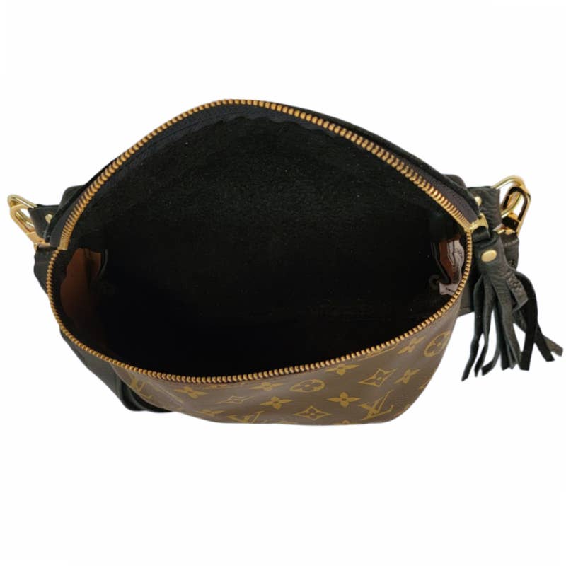 Britt Belt Bag Full-Front Monogram – Upcycled Black