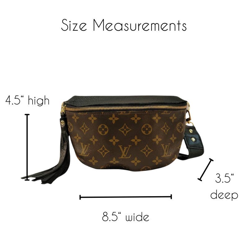 Britt Belt Bag Full-Front Monogram – Upcycled Black