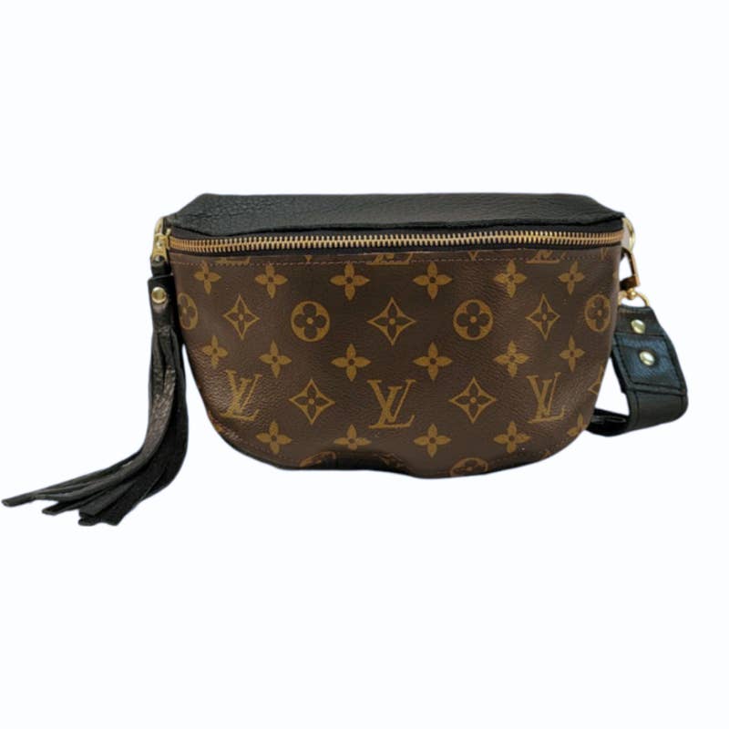 Britt Belt Bag Full-Front Monogram – Upcycled Black