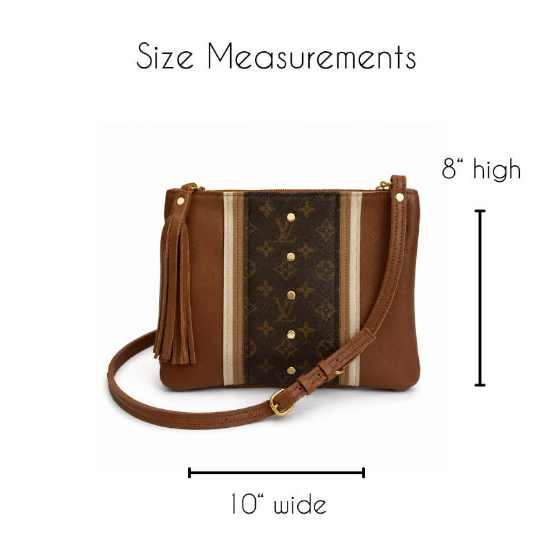 Caroline Crossbody with Monogram Logo – Upcycled Sienna