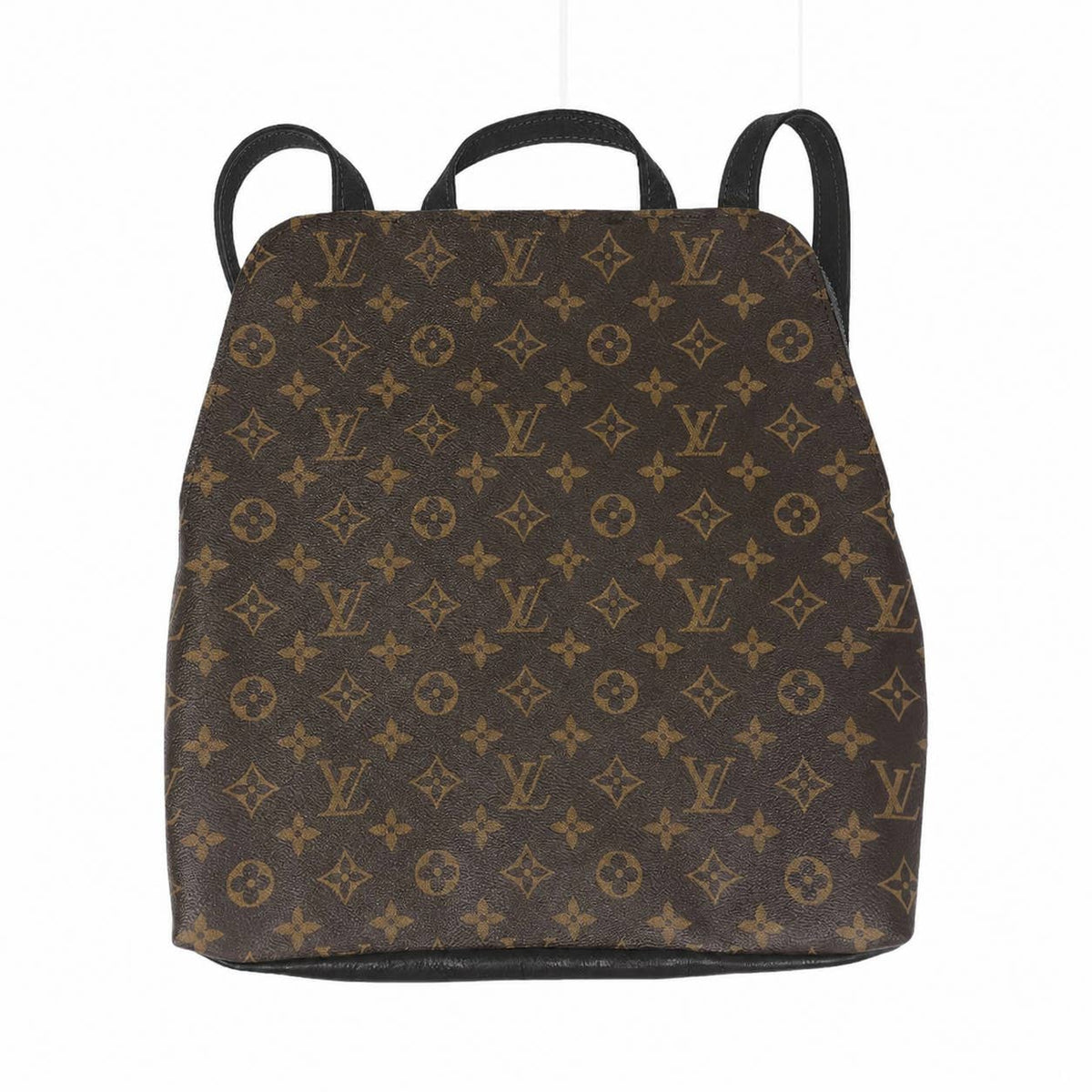 Riley Backpack Full-Front Monogram – Upcycled Black