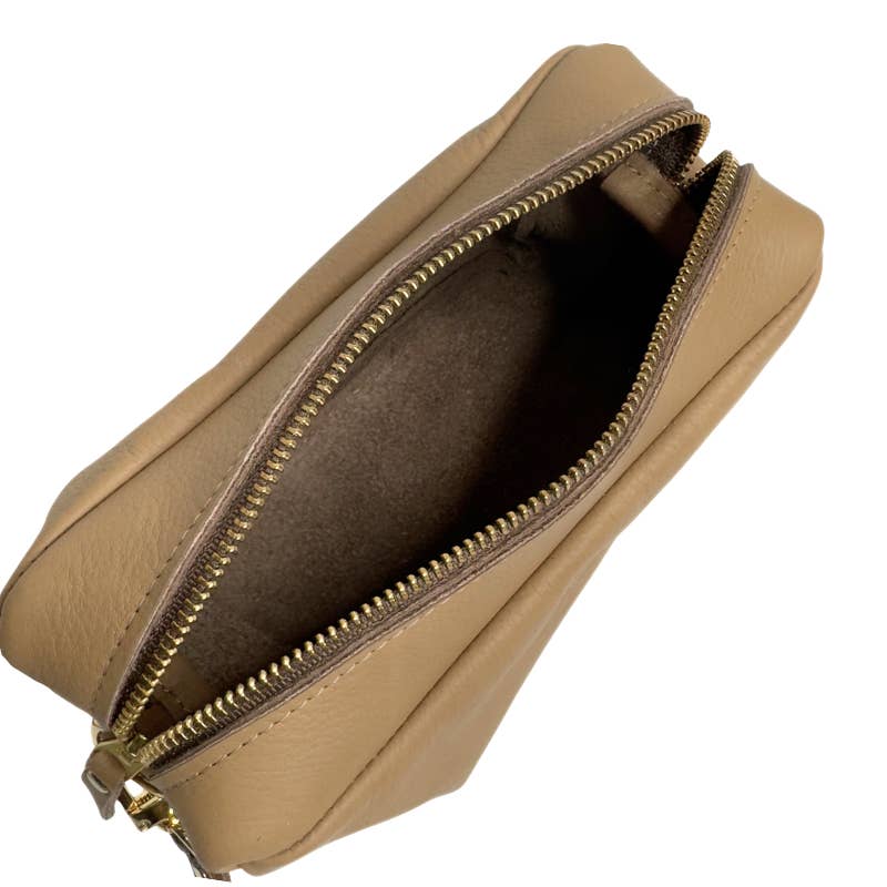 Val Shoulder Bag with Monogram Logo – Upcycled Mocha Mousse