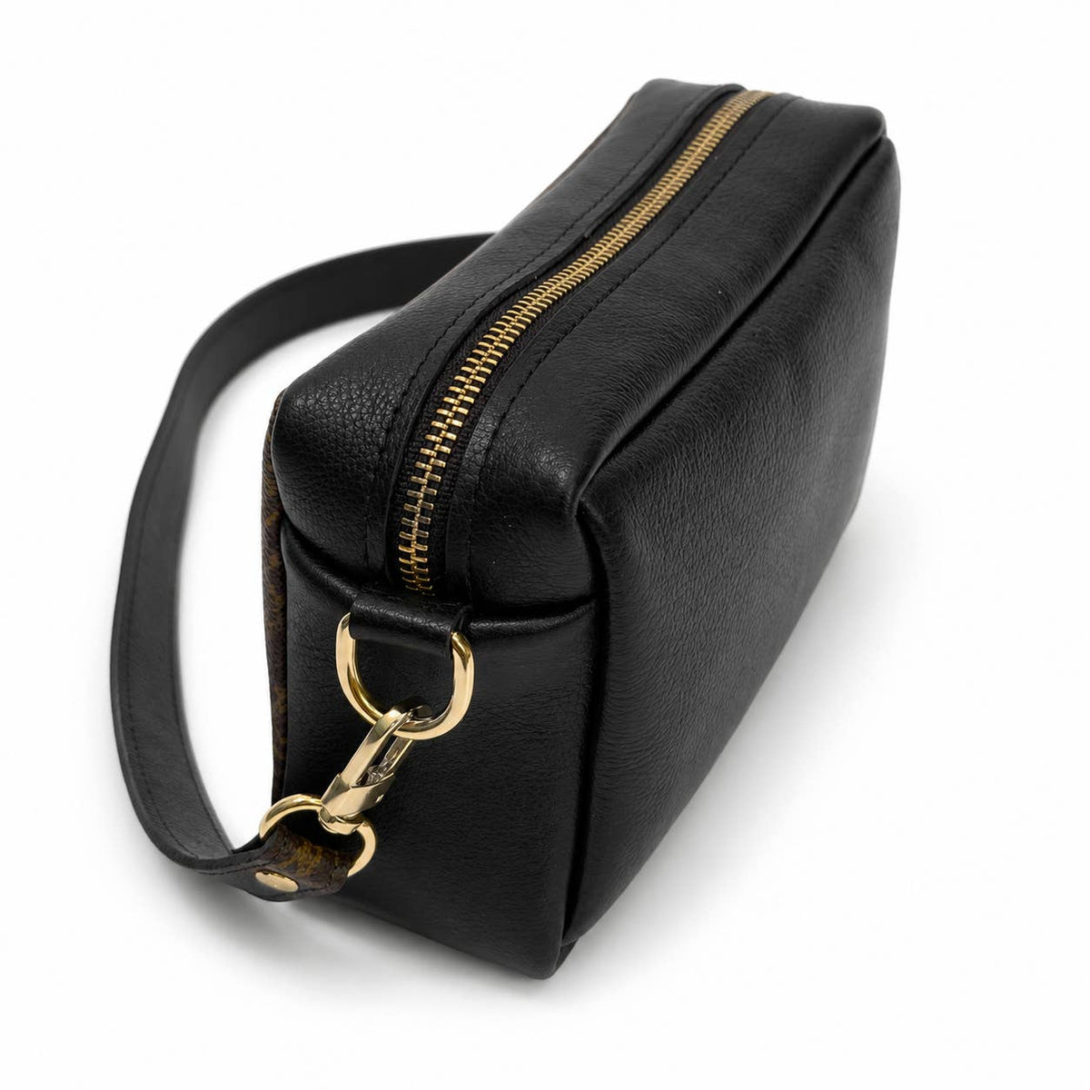 Val Shoulder Bag Full-Front Monogram – Upcycled Black