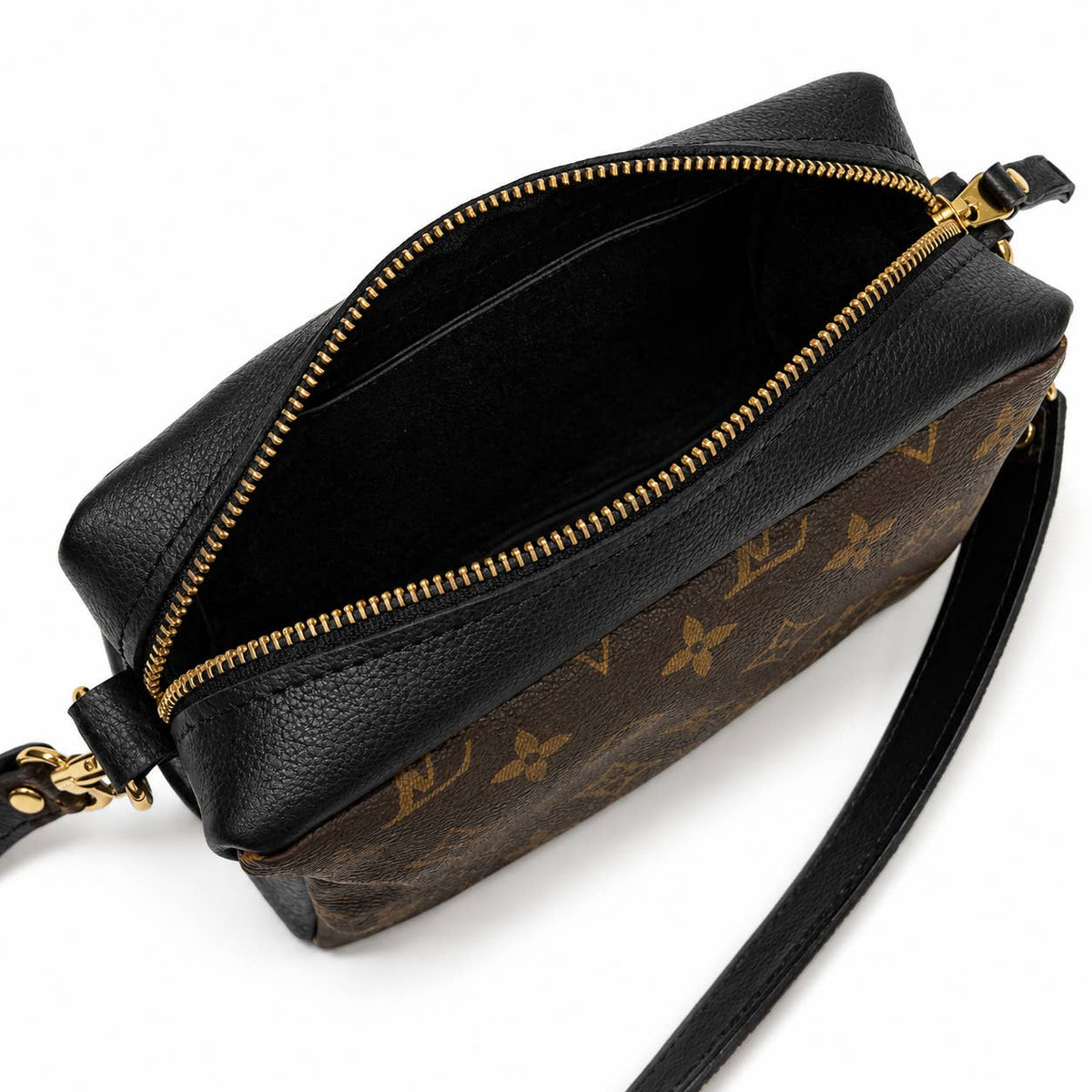 Val Shoulder Bag Full-Front Monogram – Upcycled Black