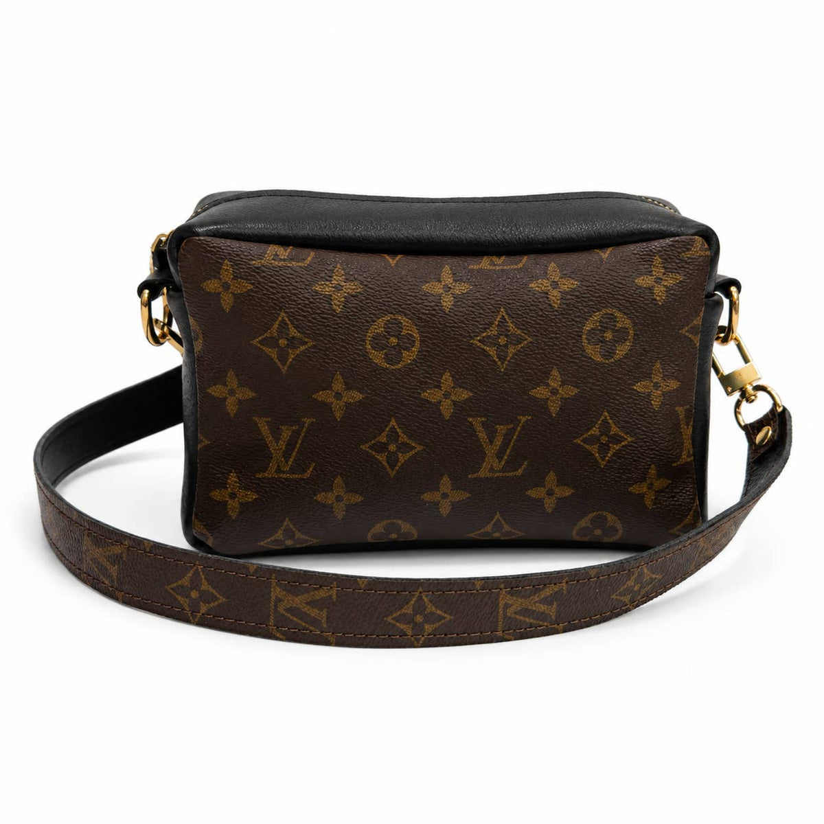 Val Shoulder Bag Full-Front Monogram – Upcycled Black