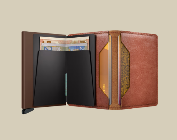 SECRID Vintage Slimwallet Cognac Brown